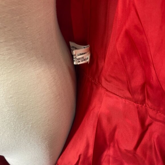 VTG Colette Wolfgang Kaiser red wool blend coat Size 6 Medium jacket long faux f - Picture 14 of 16